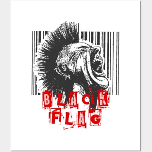 black flag barcode Posters and Art